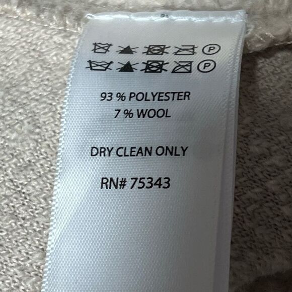 Anthropologie Joie Open front Belted Wool Blend Oatmeal Coat Sz S - Picture 10 of 10